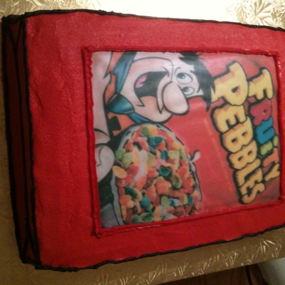 Fruity Pebbles Groom's Cake