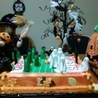 Halloween Football Cake