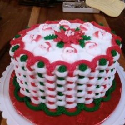 Side View Red & Green Basketweave