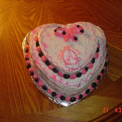 Double Decker Heart Cake
