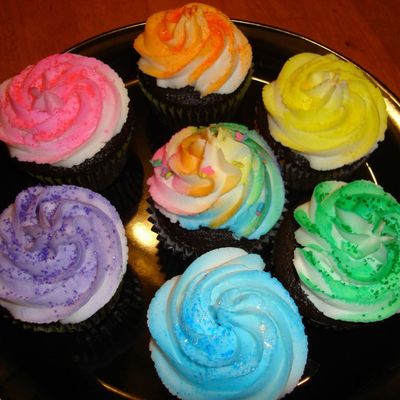 Rainbow Cupcakes!