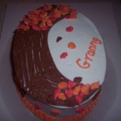 Fall Leaves Birthday Cake