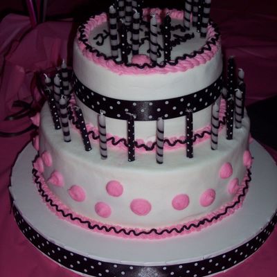 Pink And Black Polkadots