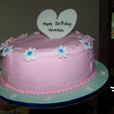 Pink With White Flowers