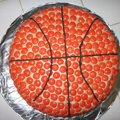 Reeses Pieces B-Ball Cake