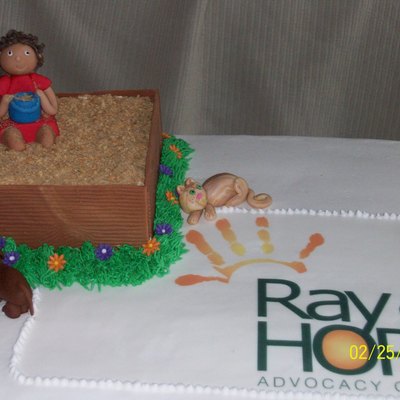 Girl In Sand Box-Donation Cake
