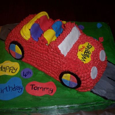 Big Red Car Wiggles Cake