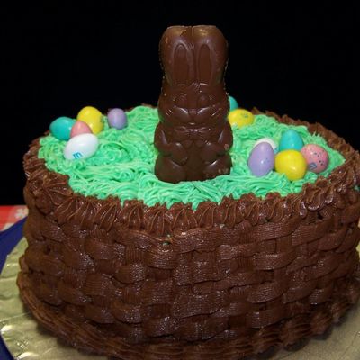 Easter Basket Cake W/ Bunny