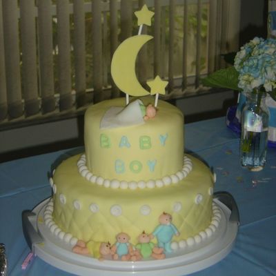 Baby Shower Fondant Cake