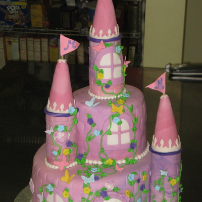 Flowery Castle Cake