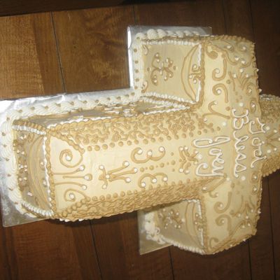 Buttercream Communion Cross