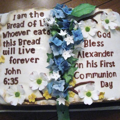 First Communion Bible Cake