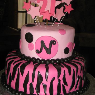 21St Birthday With Zebra Stripes
