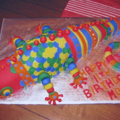 Rainbow Lizard Cake