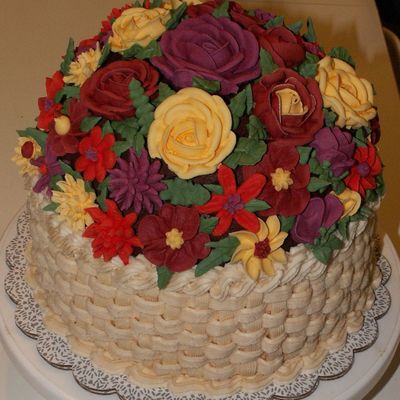 Basket Of Fall Flowers