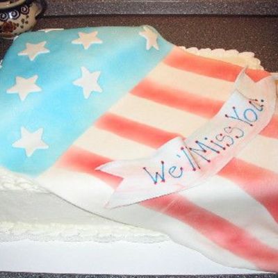 American Flag Cake