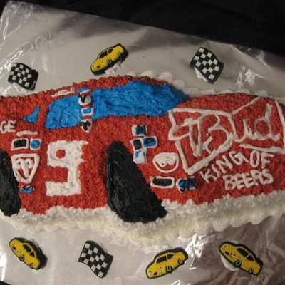 Nascar B Day Cake
