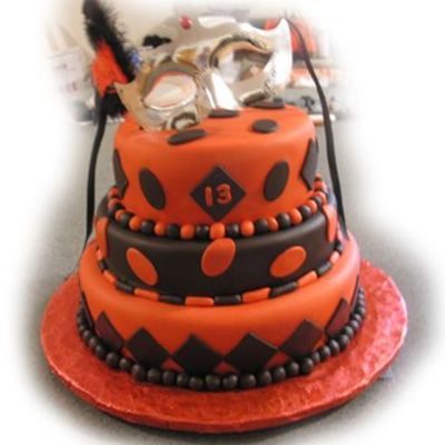 Masquerade Birthday Party Cake