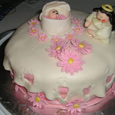 Daisy Baby Cake Fondant & Gumpaste Final