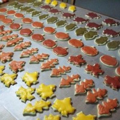 Fall Iced Sugar Cookies