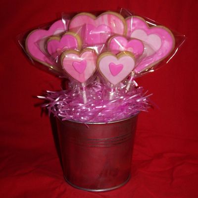 Valentine Cookie Bouquet