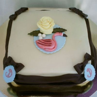 Chocolate Flamingo Cake
