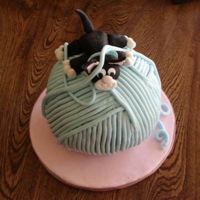 Debbie Brown's Kitten On Ball Of Wool