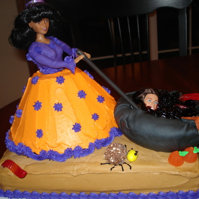 Barbie Halloween Cake