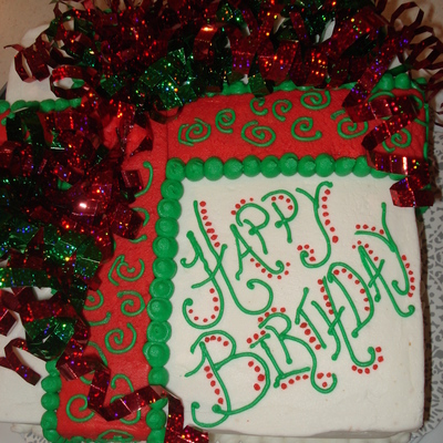 Christmas Birthday Cake