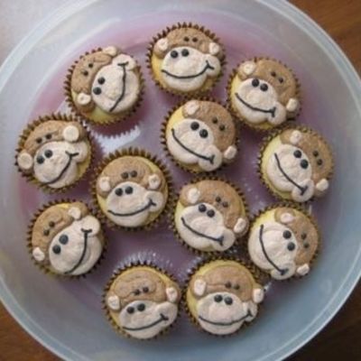 Monkey Face Cupcakes