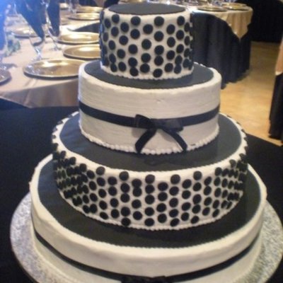 Black And White Wedding Cake