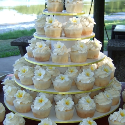 Frangipani Cupcake Tower