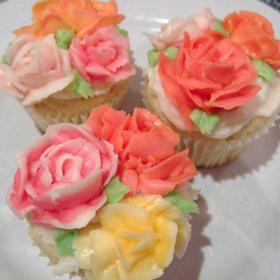 Buttercream Roses Cupcakes