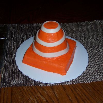 Orange Cone Smash Cake