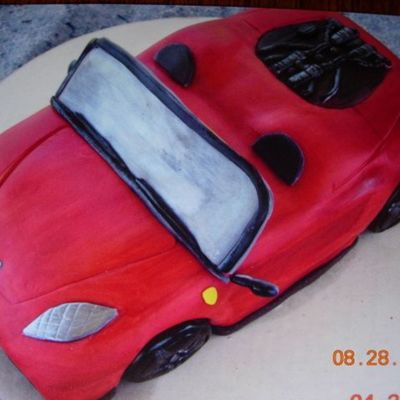 Red Ferrari Cake