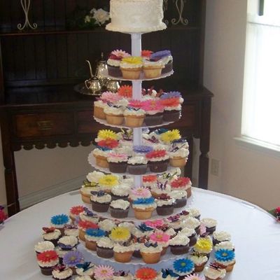 Butterflies And Gerbera Daisies