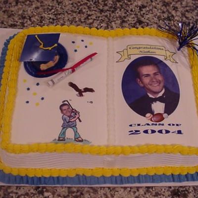 Graduation Book Cake