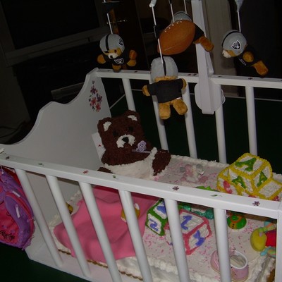 Crib With Mattress As Full Sheet Cake