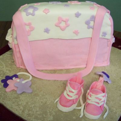 Pink Diaper Bag Cake