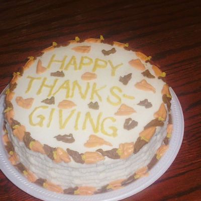 Leaf Thanksgiving Cake