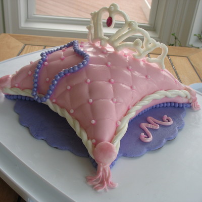 Pink Pillow Cake With Tiara