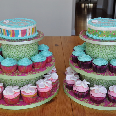 Colorful Cupcake Towers