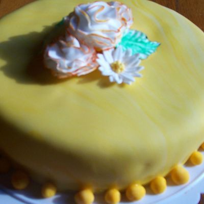Yellow Fondant Cake