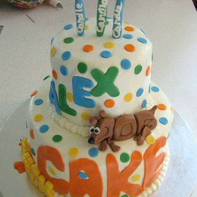 Word World Birthday Cake