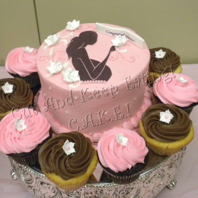 Pink & Brown Babyshower W/ Cuppies