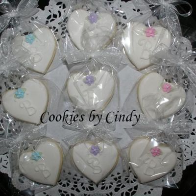 Monogram Wedding Hearts