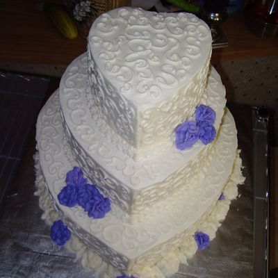 Heart Wedding Cake