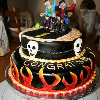 A Biker's Wedding Cake