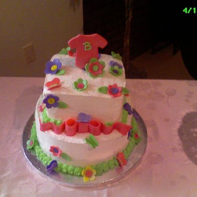 Done For A Baby Shower With A Theme Of Butterflies/flowers