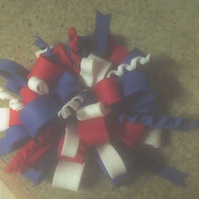 Red, White, And Blue Fondant Bow